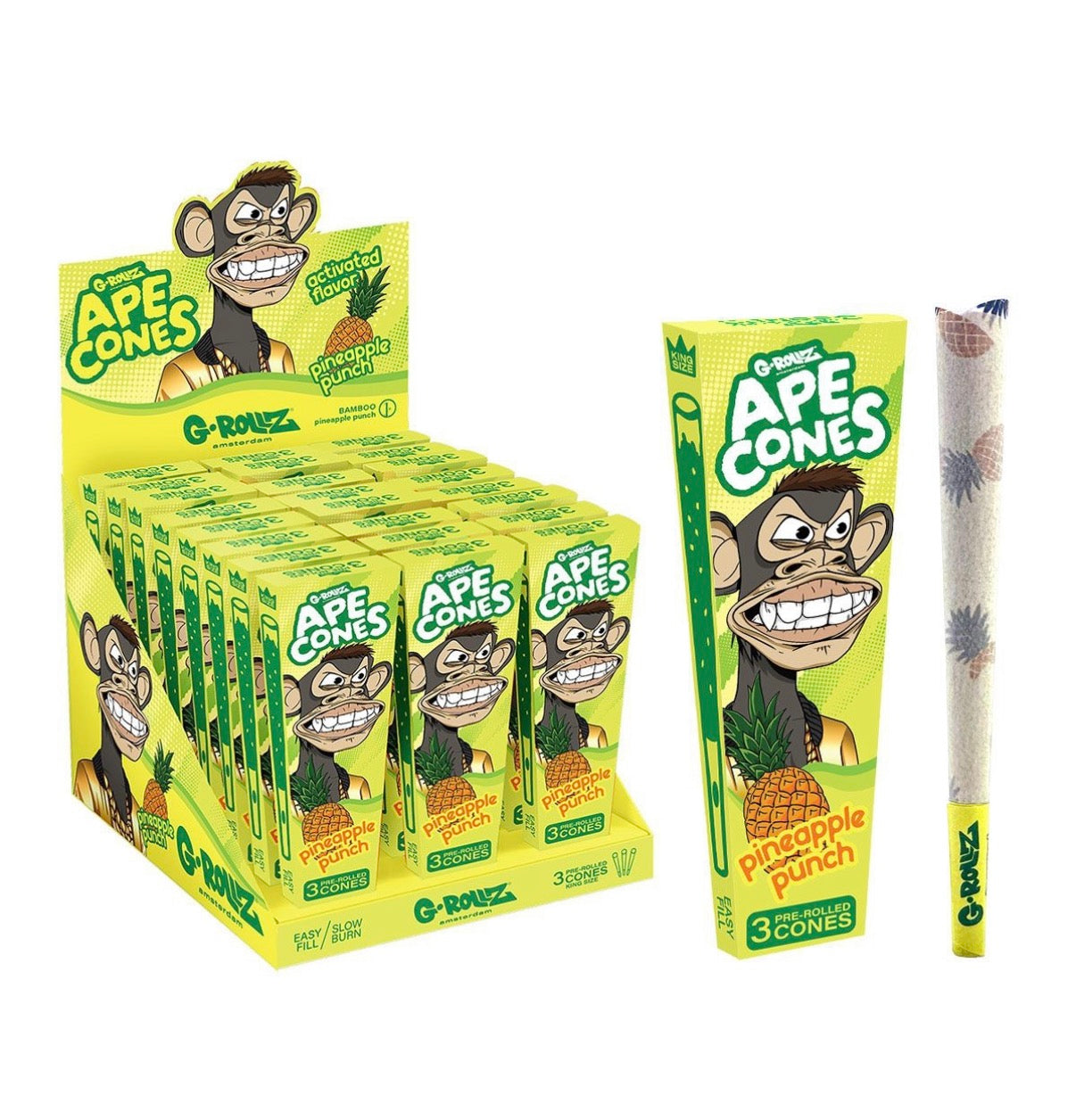 G-Rollz | Ape Cones "Pineapple Punch" - 3 Pop Cones