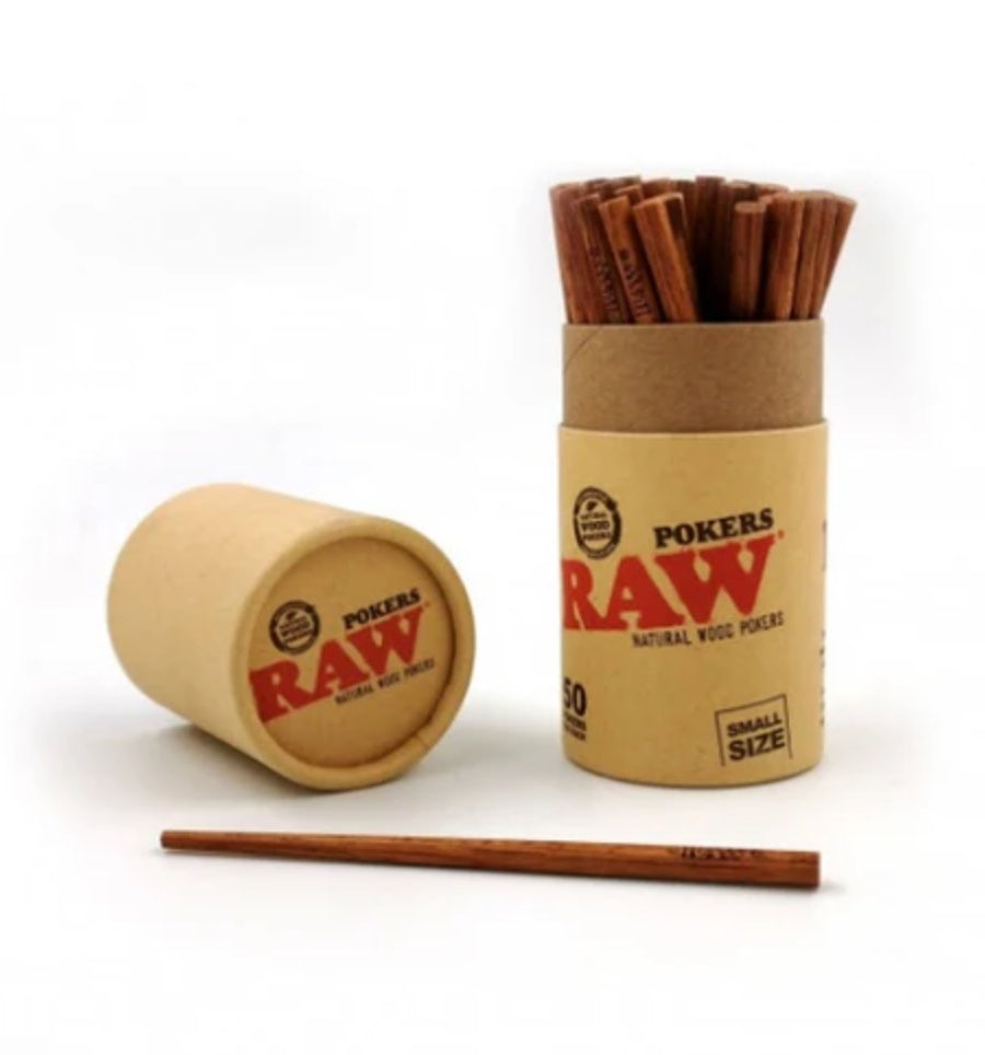 RAW - NATURAL WOOD POKERS - SMALL SIZE (113 MM)