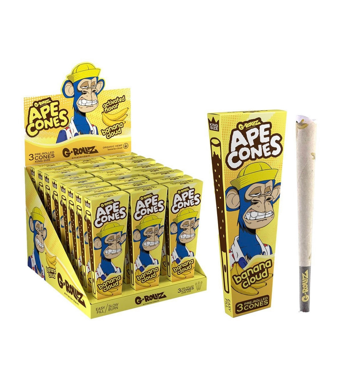 G-Rollz | Ape Cones "Banana Cloud" - 3 Pop Cones
