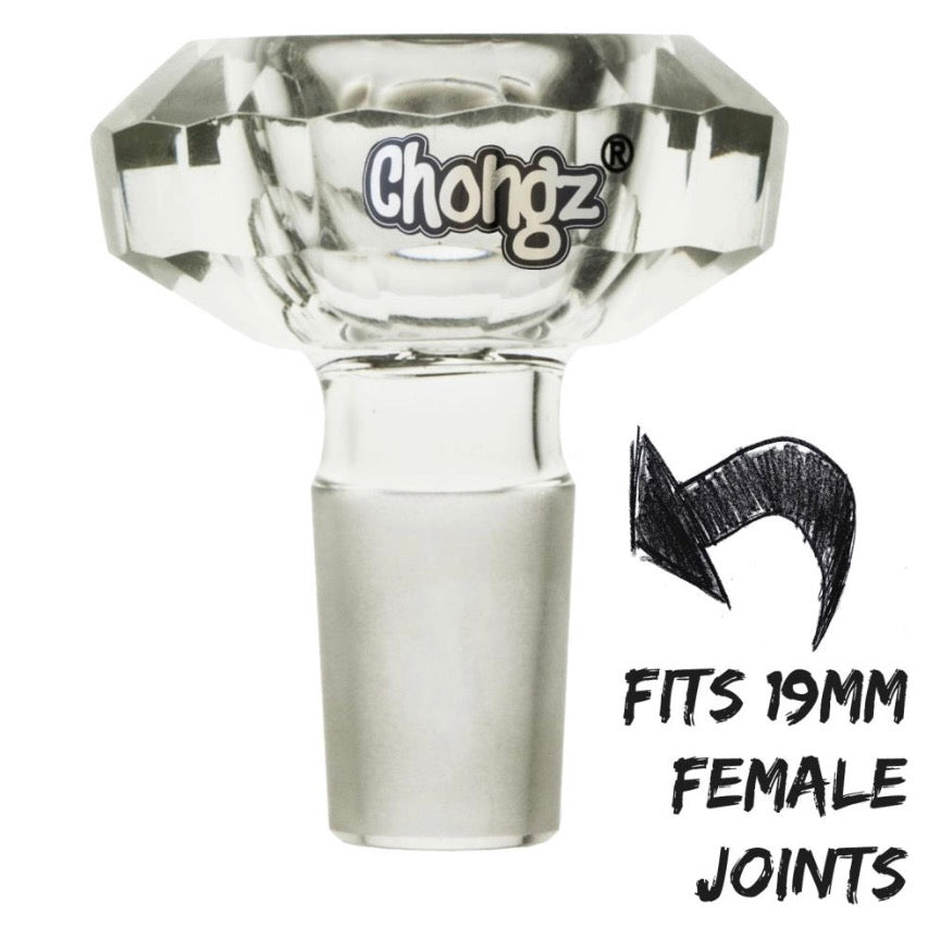 Chongz 19mm "Cut it Out" Cut Glass Cone