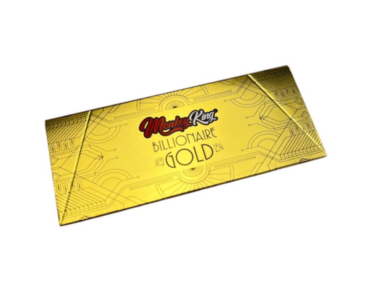 MONKEY KING - BILLIONAIRE GOLD XL - EXTRA LONG ROLLING PAPERS & TIPS