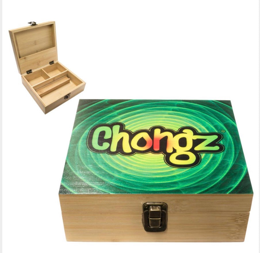 Chongz Large Bamboo "Rasta Spiral" Box