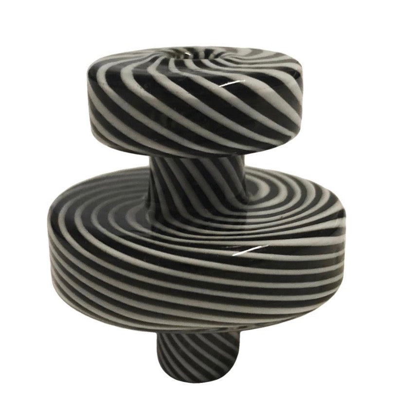 Chongz "Souldier of Fortune" B&W Glass Carb Cap