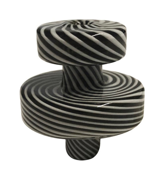 Chongz "Souldier of Fortune" B&W Glass Carb Cap