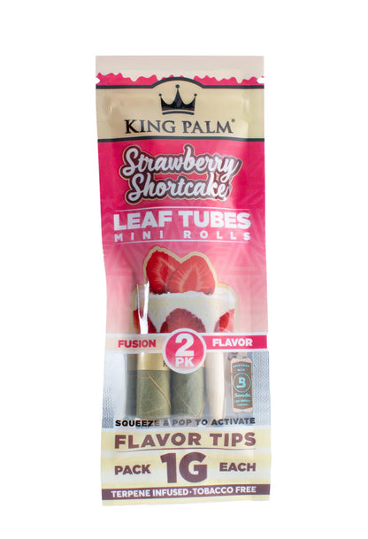 KING PALM 2 MINI ROLLS - STRAWBERRY SHORTCAKE