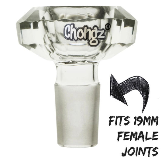 Chongz 19mm "Cut it Out" Cut Glass Cone