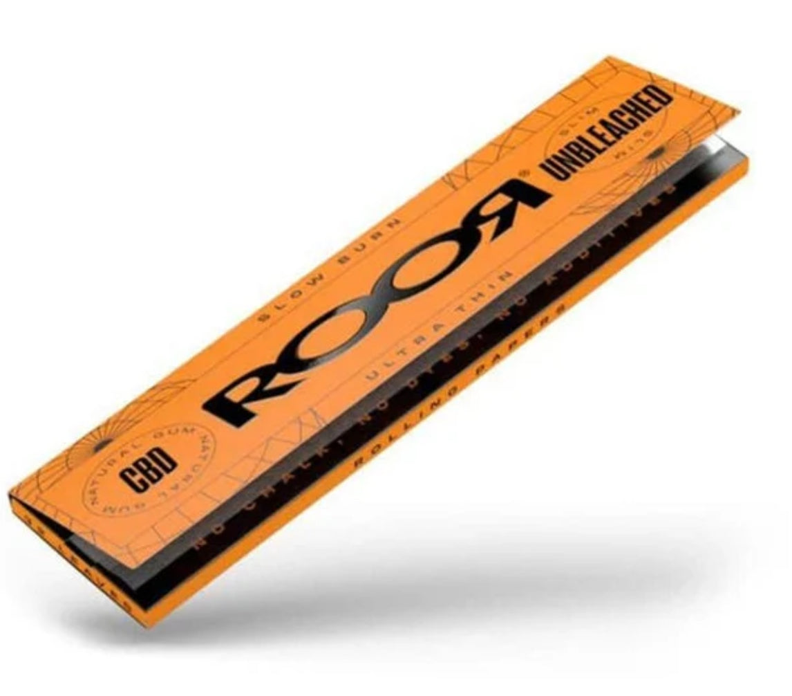 ROOR CBD Infused Ultra Thin King Size Rolling Papers - Unbleached