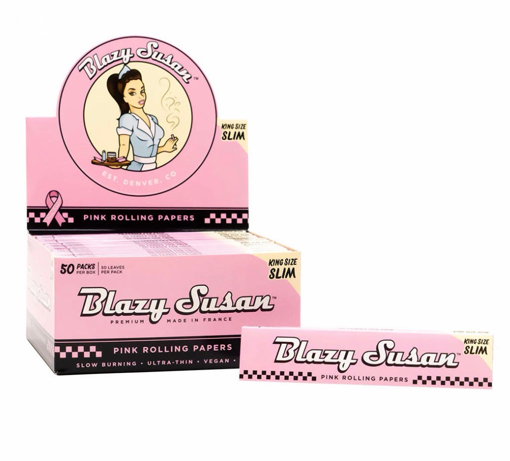 Blazy Susan King Size Rolling Papers - Pink