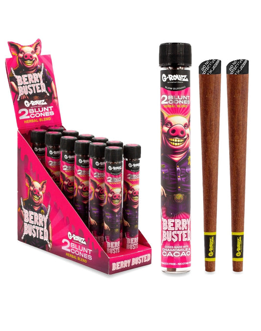 G-Rollz  Infused Yerba Mate & Chamomile Blunt Cones - Berry Busted