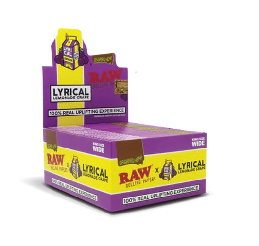 RAW x Lyrical Terpene Enhanced Organic Hemp Rolling Papers - Lemonade Grape