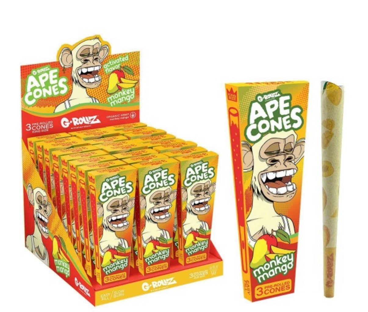 G-Rollz | Ape Cones "Monkey Mango" - 3 Pop Cones