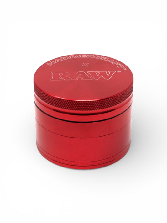 Hammercraft x RAW 4-Piece Grinders | RED | 2” | 2.2” | 2.5”