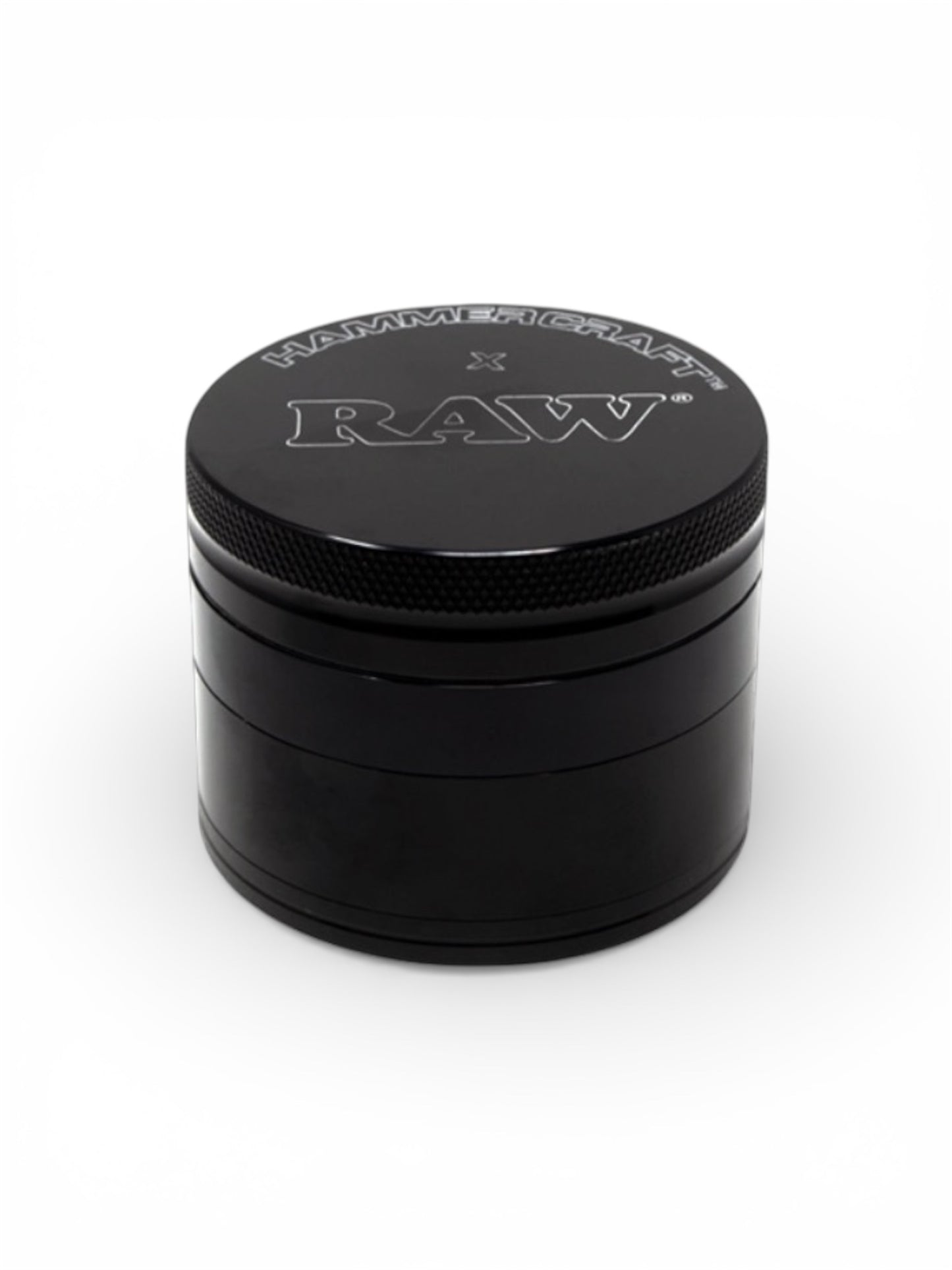 Hammercraft x RAW 4-Piece Grinders | BLACK | 2” | 2.2” | 2.5”